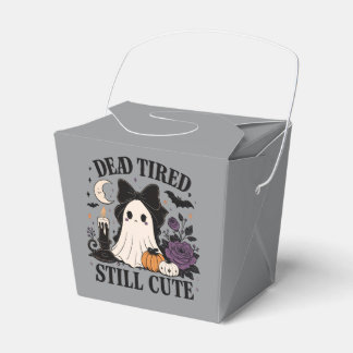 Schattig Halloween Coquette Spookje met Strik Bedankdoosjes