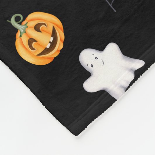 Schattig Halloween esthetisch patroon Fleece Deken (Hoek)