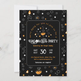 schattig halloween feest kaart