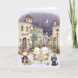 Schattig Halloween Feestdagen Kaart