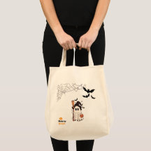 Schattig Halloween Geest Heks met Bezem en Pompoen