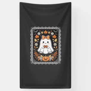 Schattig Halloween Geest Pompoen Bloem T-Shirt Ont Spandoek