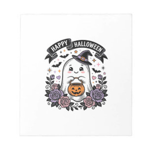 Schattig Halloween Geest Pompoen Vintage Shirt Ont Notitieblok