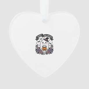 Schattig Halloween Geest Pompoen Vintage Shirt Ont Ornament