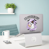 Schattig Halloween Geestkruisje dat Spoken Sticker (Laptop op bureau)