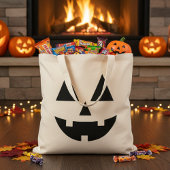 Schattig Halloween Gelukkig Jack-O-Lantern Gezicht Tote Bag