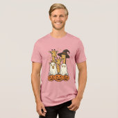 Schattig Halloween Giraffe Geest Pompoen Shirt Ont (Voorkant volledig)