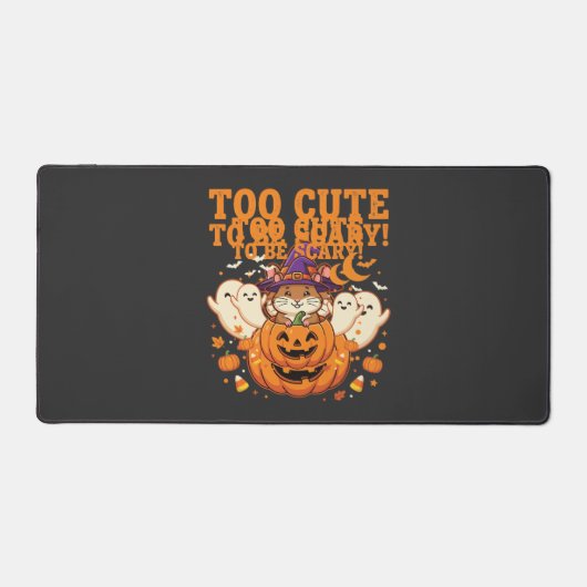 Schattig Halloween Hamster Pompoen Spook Design_1 Bureaumat (Voorkant)