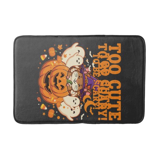 Schattig Halloween Hamster Pompoen Spook Ontwerp_1 Badmat (Voorkant)