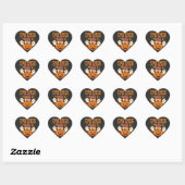 Schattig Halloween Hamster Pompoen Spook Ontwerp_1 Hart Sticker (Vel)