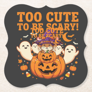 Schattig Halloween Hamster Pompoen Spook Ontwerp_1 Kartonnen Onderzetters