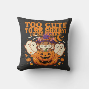 Schattig Halloween Hamster Pompoen Spook Ontwerp_1 Kussen