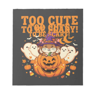 Schattig Halloween Hamster Pompoen Spook Ontwerp_1 Notitieblok