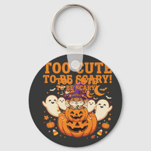 Schattig Halloween Hamster Pompoen Spook Ontwerp_1 Sleutelhanger