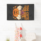 Schattig Halloween Hamster Pompoen Spook Ontwerp_1 Spandoek (Insitu)