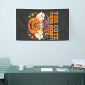 Schattig Halloween Hamster Pompoen Spook Ontwerp_1 Spandoek (Beurs)