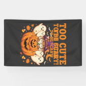 Schattig Halloween Hamster Pompoen Spook Ontwerp_1 Spandoek (Horizontaal)