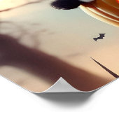 Schattig Halloween Kitten in een pompoen Poster (Hoek)