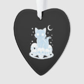Schattig Halloween Kitten Kat Gotische Esthetiek E Ornament (voorkant)