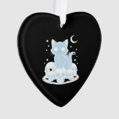 Schattig Halloween Kitten Kat Gotische Esthetiek E Ornament (voorkant)