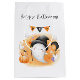 Schattig Halloween Little Boo Sinaasappel Medium Cadeauzakje