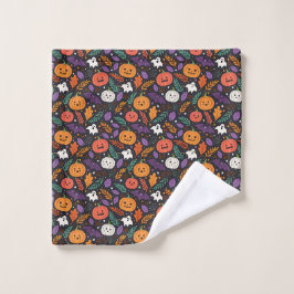 Schattig Halloween Magisch Patroon Washandje
