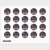 Schattig Halloween-ontwerp Ronde Sticker (Vel)