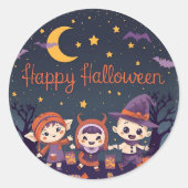 Schattig Halloween-ontwerp Ronde Sticker (Voorkant)
