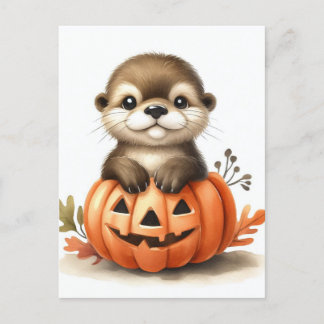 Schattig Halloween Otter Briefkaart