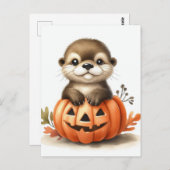 Schattig Halloween Otter Briefkaart (Voorkant / Achterkant)