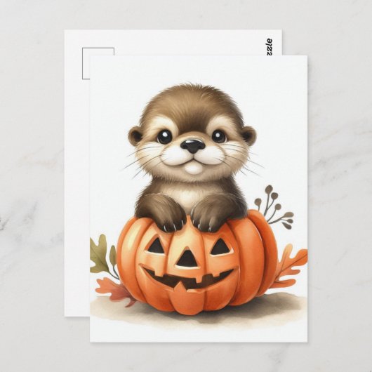 Schattig Halloween Otter Briefkaart (Voorkant / Achterkant)