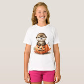 Schattig Halloween Otter T-shirt (Voorkant volledig)