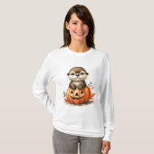 Schattig Halloween Otter T-shirt (Voorkant volledig)