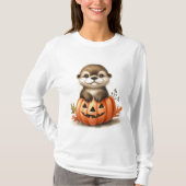 Schattig Halloween Otter T-shirt (Voorkant)
