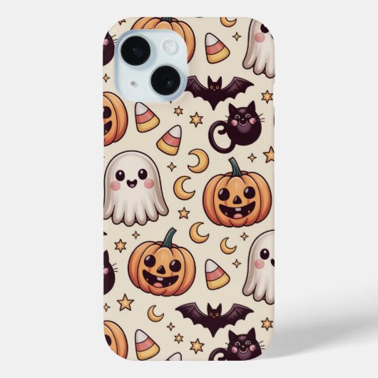 Schattig Halloween Pompoen Geest Patroon | Kawaii Case-Mate iPhone Case (Achterkant)