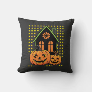 Schattig Halloween Pompoen Spoken Huis Ster Kussen