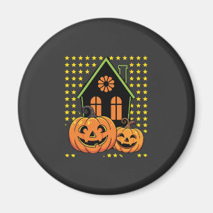 Schattig Halloween Pompoen Spoken Huis Ster Magneet