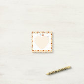 Schattig Halloween pompoenpatroon Beige Post-it® Notes (Op bureau)