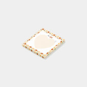 Schattig Halloween pompoenpatroon Beige Post-it® Notes (Schuin)