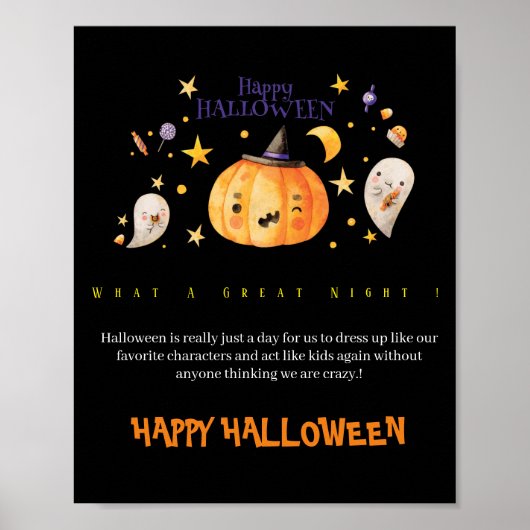 schattig Halloween Poster (Voorkant)
