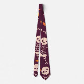 Schattig Halloween-skelet Stropdas (Achterkant)