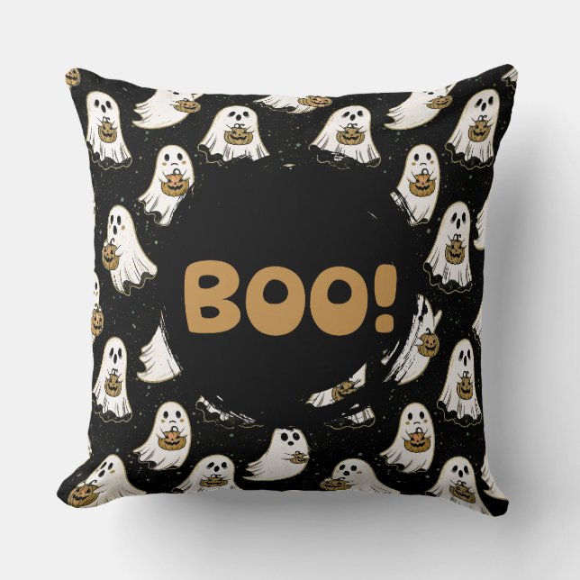 Schattig Halloween spook Kussen (Voorkant)
