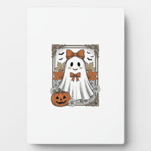 Schattig Halloween spook vintage gravure shirt ont Fotoplaat