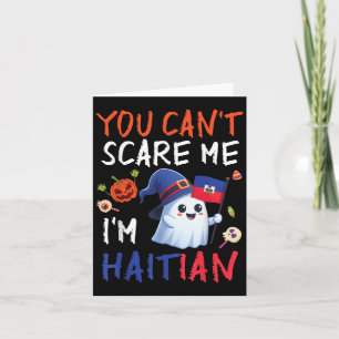 Schattig Halloween spook & vlag Je kan me niet E I Kaart