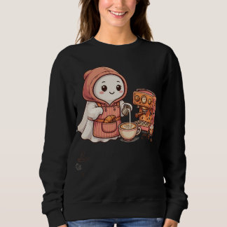 Schattig Halloween spookje drinkt koffie Ramen Noe Trui