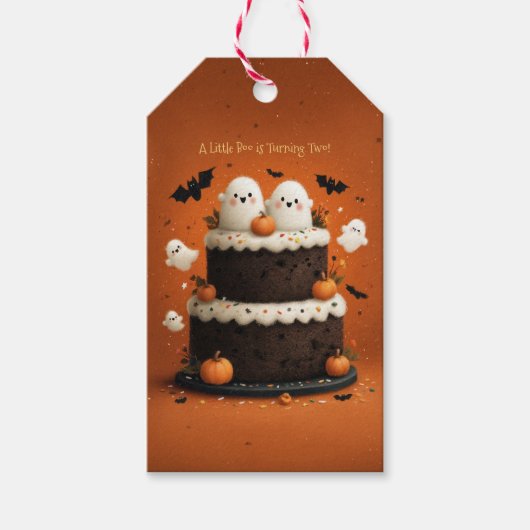 Schattig Halloween-spookje: een klein Boe Cadeaulabel (Voorkant)