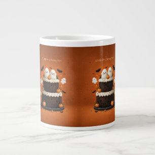Schattig Halloween-spookje: een klein Boe  Grote Koffiekop