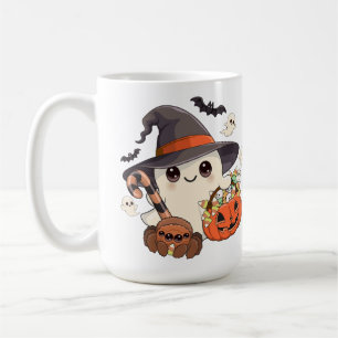 Schattig Halloween-spookje in Kawaii-stijl Koffiemok