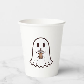 Schattig Halloween-spookje met Boba Papieren Bekers