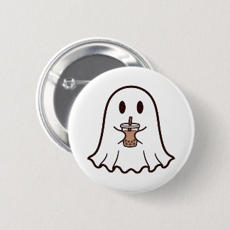 Schattig Halloween-spookje met Boba Ronde Button 5,7 Cm